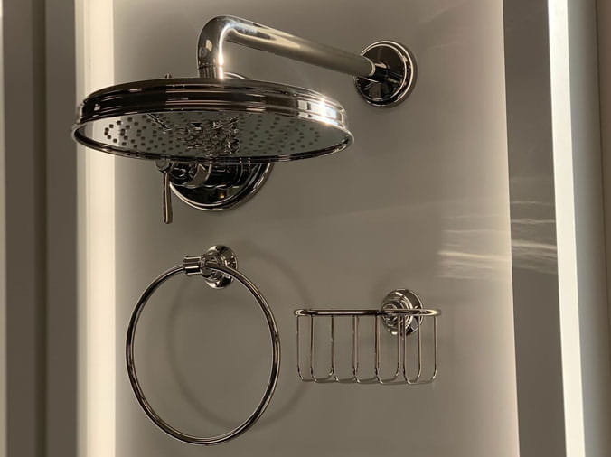 Axor shower head at Crawford Plumbing Supply Showroom Itasca IL
